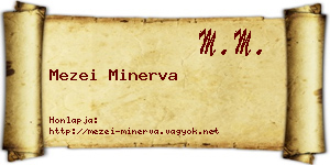 Mezei Minerva névjegykártya